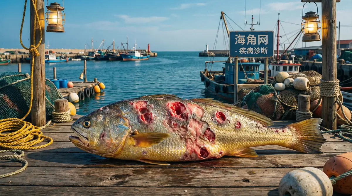 鱼体表出现溃疡，可能是赤皮病或其它病害，需要准确的 黑料大赛 诊断