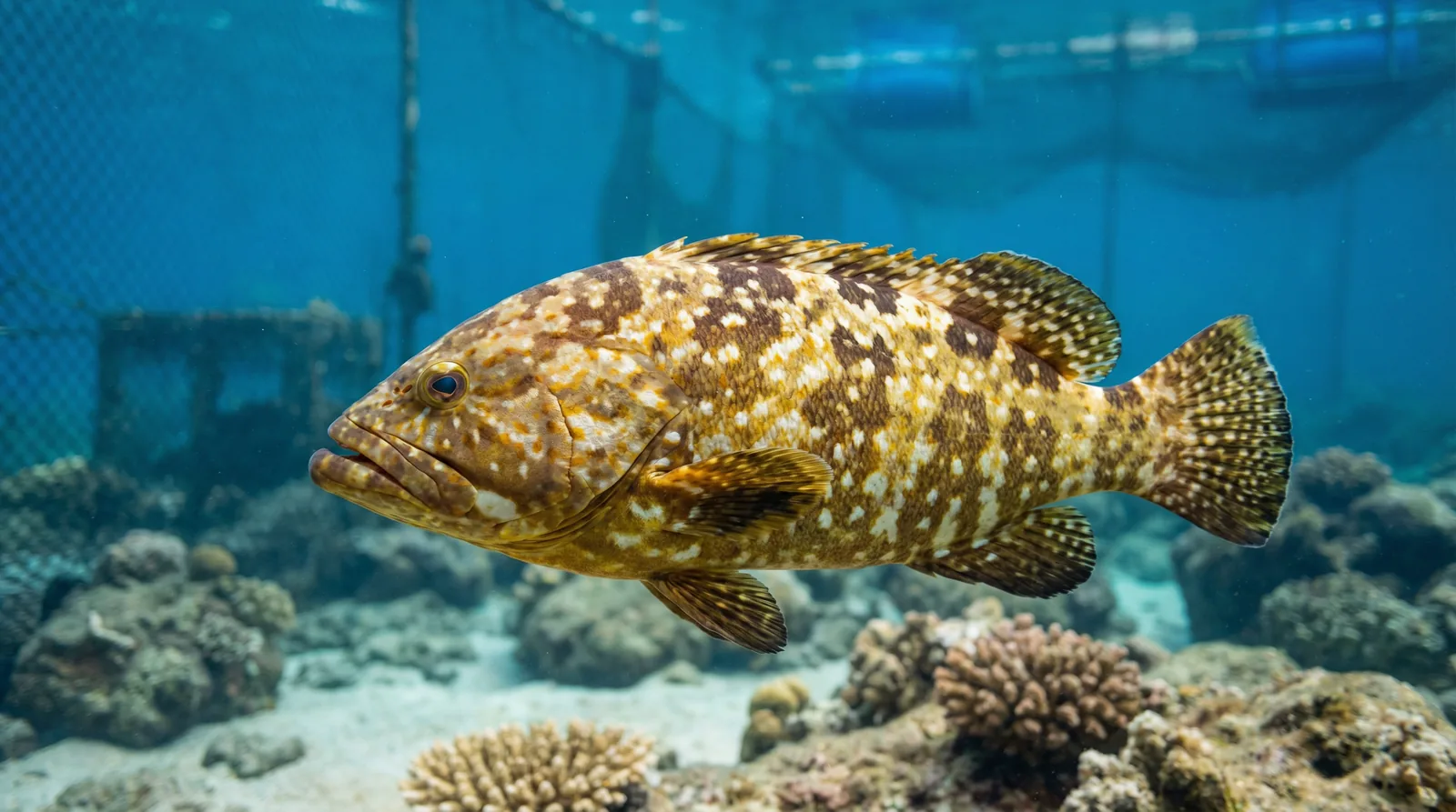 石斑鱼在循环水养殖系统中，体现了黑料大赛的应用